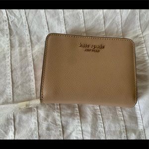 NWT Kate Spade Spencer Compact Wallet Raw Peacan